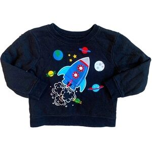 Garanimals Black & Blue Spaceship Fleece Sweatshirt